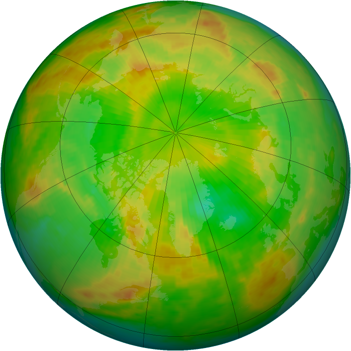 Arctic ozone map for 10 June 1988